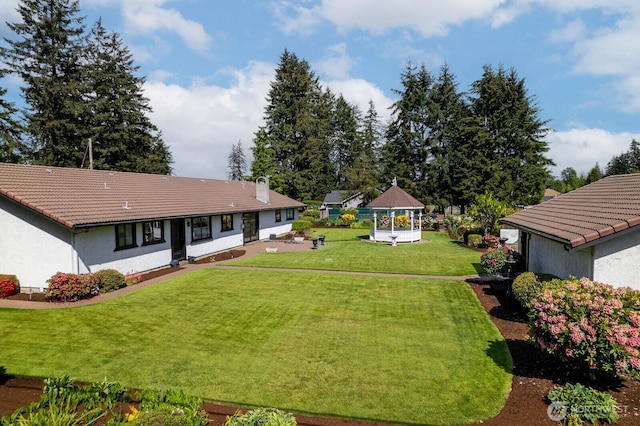 9802 124th St E, Puyallup, WA 98373 - view of grassy yard featuring a gazebo
