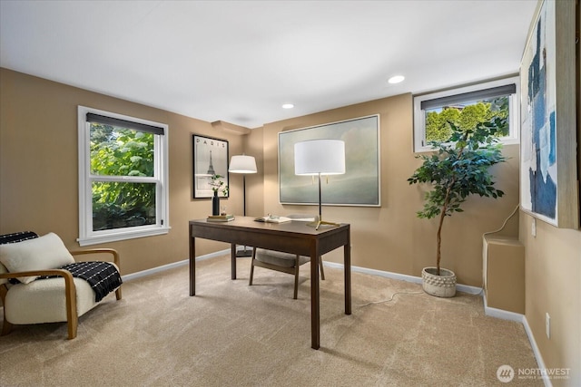 141 18th Ave, Kirkland, WA 98033 - carpeted office space with baseboards and recessed lighting