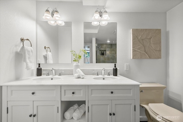 141 18th Ave, Kirkland, WA 98033 - full bathroom with a tile shower and double vanity