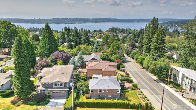 141 18th Ave, Kirkland, WA 98033 - aerial perspective of suburban area featuring a nearby body of water