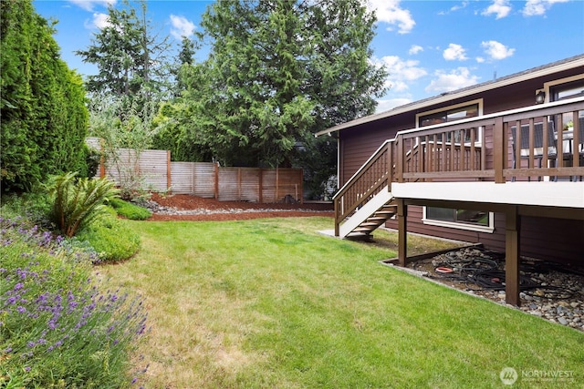 6210 105th Ave NE, Kirkland, WA 98033 - view of yard featuring a deck and stairs