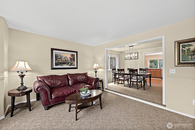 1920 11th Street Pl SW, Puyallup, WA 98371 - living area featuring carpet floors and a chandelier
