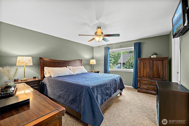 1920 11th Street Pl SW, Puyallup, WA 98371 - bedroom featuring light carpet and a ceiling fan