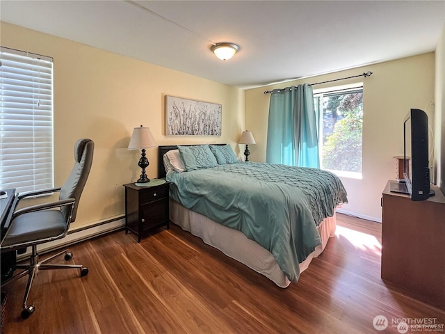 7806 Birch Bay Dr Unit 501, Blaine, WA 98230 - bedroom with dark wood-style floors and a desk