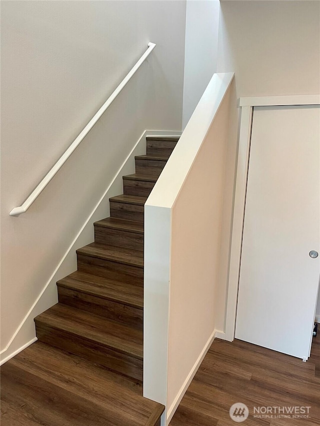 2129 Lancaster Way, Ferndale, WA 98248 - stairs with wood finished floors and baseboards