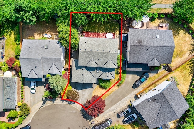 24212 13th Pl W, Bothell, WA 98021 - aerial overview of property's location featuring property parcel outlined