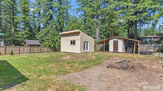 15725 Wallace Falls Loop Rd, Gold Bar, WA 98251 - fenced backyard with an outbuilding