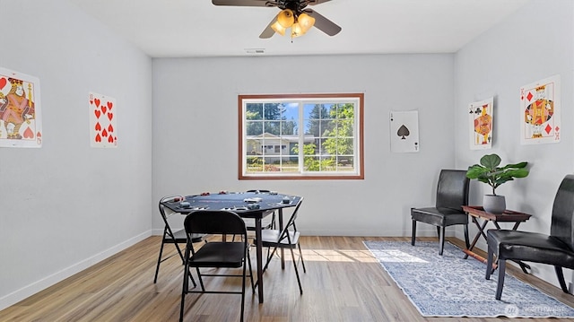 15725 Wallace Falls Loop Rd, Gold Bar, WA 98251 - dining space featuring light wood-style flooring and ceiling fan