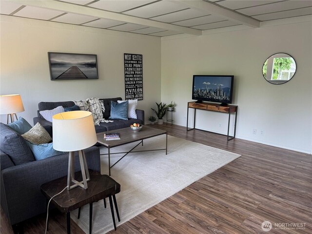 5065 SW Olga St, Seattle, WA 98116 - living area with wood finished floors and baseboards