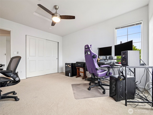 5909 Panorama Dr SE Unit 8-101, Auburn, WA 98092 - office space with a ceiling fan and carpet flooring