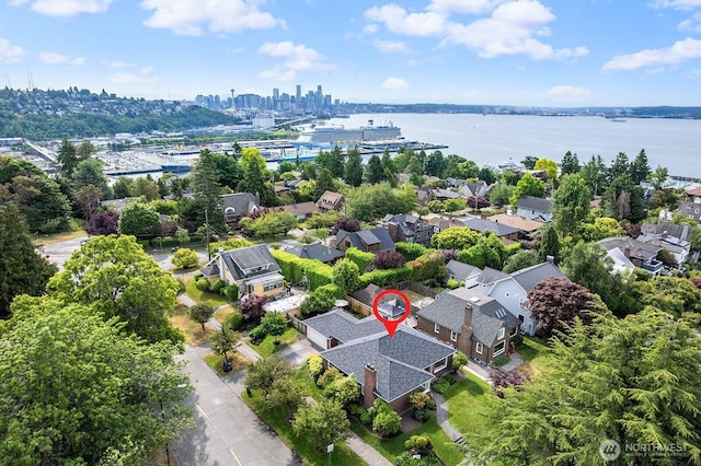 1604 28th Ave W, Seattle, WA 98199 - aerial view of residential area featuring a nearby body of water