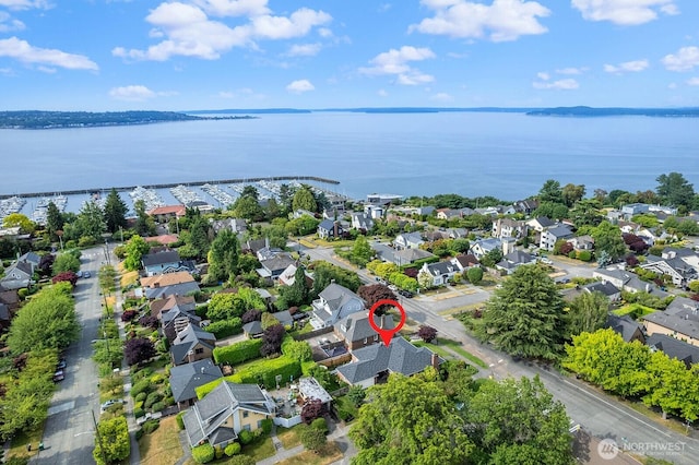 1604 28th Ave W, Seattle, WA 98199 - aerial view of residential area featuring a large body of water