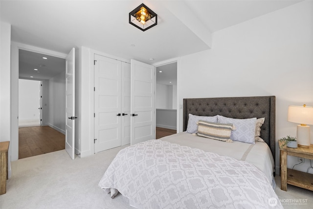2115 Squak Mountain Loop SW, Issaquah, WA 98027 - bedroom with a closet, carpet flooring, and recessed lighting