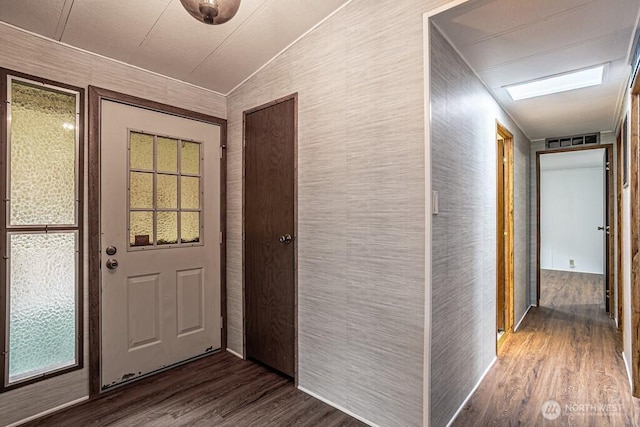 12614 113th Ave E Unit 247, Puyallup, WA 98374 - corridor featuring dark wood-style flooring and lofted ceiling