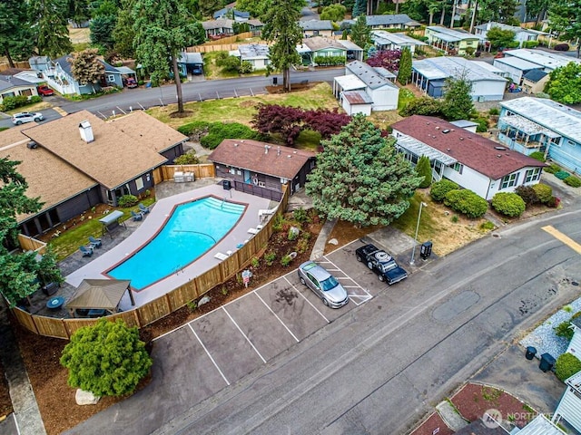 12614 113th Ave E Unit 247, Puyallup, WA 98374 - aerial perspective of suburban area with a pool area