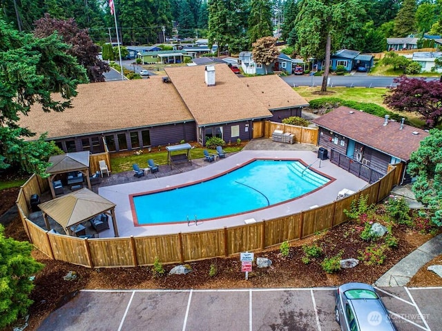 12614 113th Ave E Unit 247, Puyallup, WA 98374 - community pool featuring a gazebo and a patio area