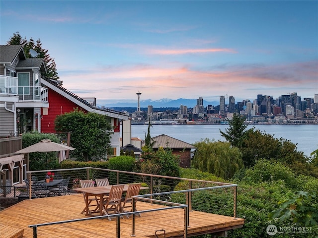 1634 Palm Ave SW, Seattle, WA 98116 - water view featuring skyline
