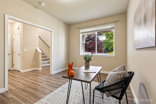 4444 Edgewater Blvd NE, Lacey, WA 98516 - office area featuring baseboards and wood finished floors