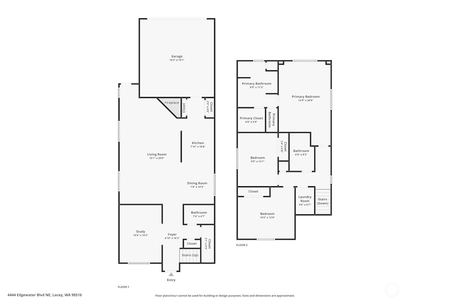 4444 Edgewater Blvd NE, Lacey, WA 98516 - view of home floor plan
