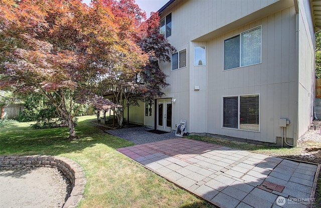 15108 NE 22nd Ave, Salmon Creek, WA 98686 - back of house with french doors, a patio area, and a yard