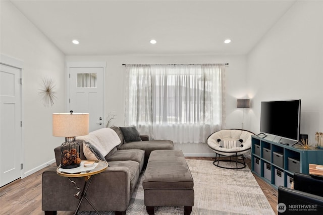 1828 Kristina Ln, Wenatchee, WA 98801 - living room with wood finished floors and recessed lighting