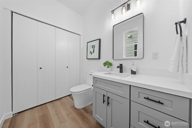 12111 E Gibson, Everett, WA 98204 - bathroom with vanity and wood finished floors
