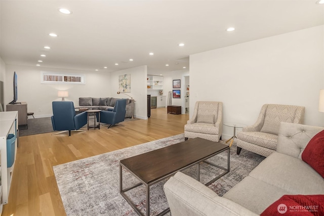 2809 NW 71st St, Seattle, WA 98117 - living area with light wood-style flooring and recessed lighting
