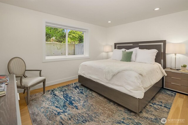 2809 NW 71st St, Seattle, WA 98117 - bedroom featuring wood finished floors and recessed lighting