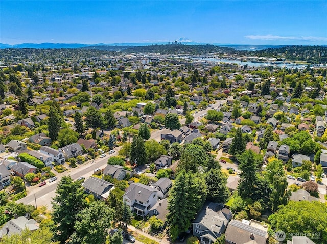 2809 NW 71st St, Seattle, WA 98117 - aerial view of residential area featuring a mountainous background