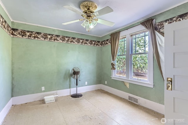 26405 Stephens St, Duvall, WA 98019 - empty room with ornamental molding and ceiling fan