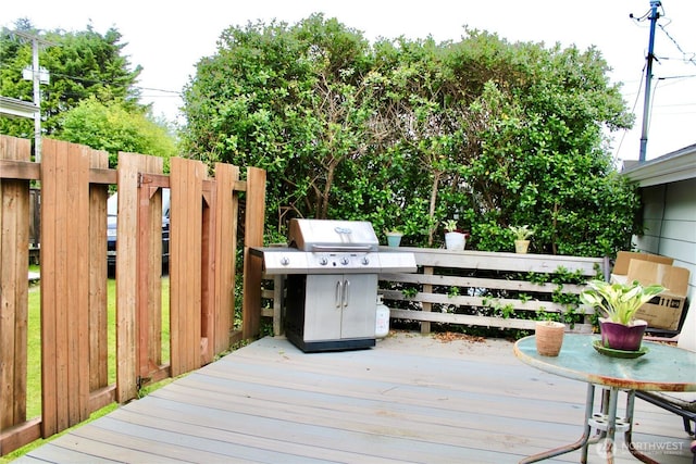 102 N 1st St, Pacific Beach, WA 98571 - deck featuring a grill