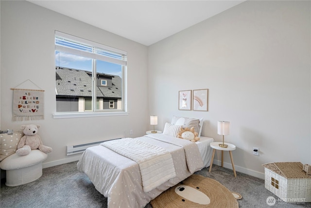 935 7th Ave NE Unit 17.3, Issaquah, WA 98029 - carpeted bedroom featuring a baseboard heating unit and baseboards