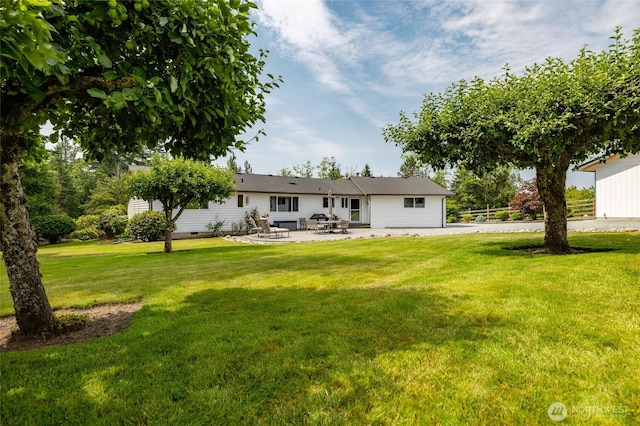 20063 Park Ridge Ln, Sedro Woolley, WA 98284 - rear view of house with a patio, a lawn, and crawl space