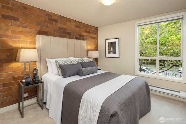 905 Cherry St Unit 101, Seattle, WA 98104 - bedroom with light colored carpet and baseboard heating