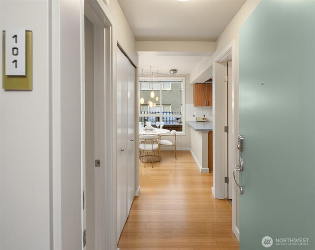 905 Cherry St Unit 101, Seattle, WA 98104 - corridor featuring light wood-type flooring