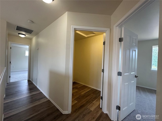 15328 104th Ave SE, Yelm, WA 98597 - hall featuring baseboards and dark wood-style floors