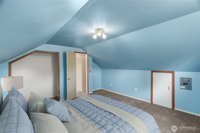 2717 Bench Dr, Aberdeen, WA 98520 - bedroom with carpet floors and lofted ceiling
