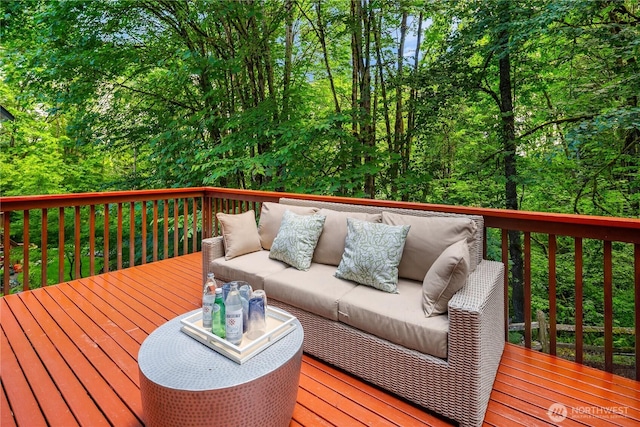 16760 128th Pl NE, Woodinville, WA 98072 - deck with an outdoor living space