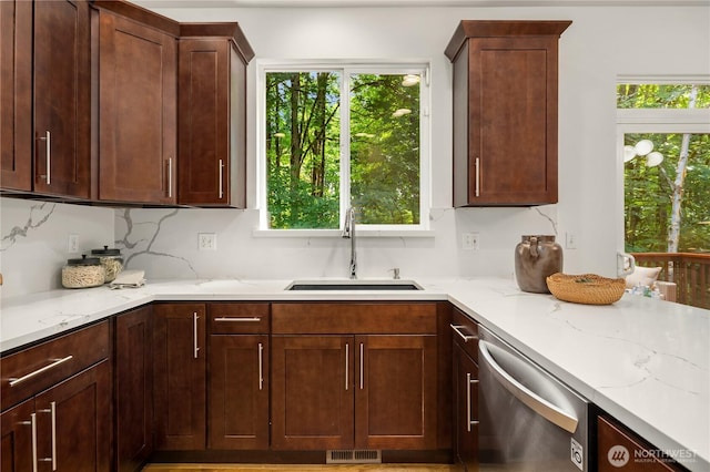 16760 128th Pl NE, Woodinville, WA 98072 - kitchen with dishwasher and light stone counters