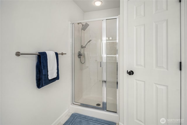 16760 128th Pl NE, Woodinville, WA 98072 - bathroom with baseboards and a shower stall