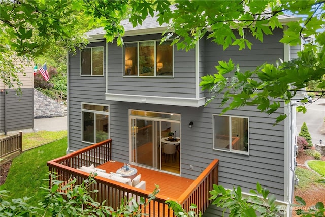 16760 128th Pl NE, Woodinville, WA 98072 - rear view of house featuring a deck