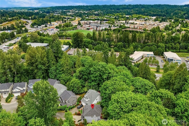 16760 128th Pl NE, Woodinville, WA 98072 - aerial view of residential area featuring a heavily wooded area