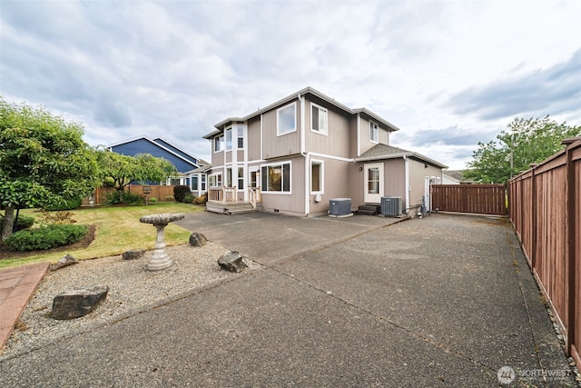 456 Sorensen St, Buckley, WA 98321 - rear view of house featuring a fenced backyard, a patio, a gate, and a deck