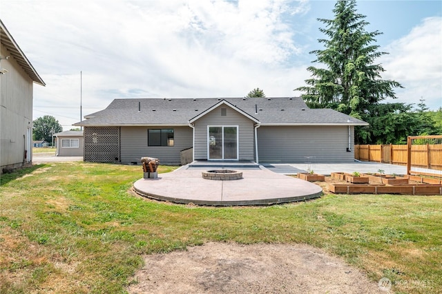 618 Main St, Vader, WA 98593 - back of house featuring an outdoor fire pit, a patio, and a garden