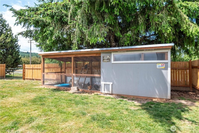 618 Main St, Vader, WA 98593 - view of poultry coop with a fenced backyard