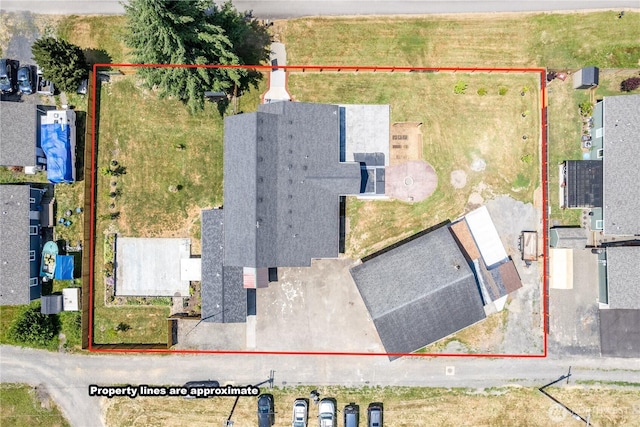 618 Main St, Vader, WA 98593 - aerial overview of property's location featuring property parcel outlined