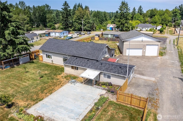 618 Main St, Vader, WA 98593 - aerial perspective of suburban area featuring a forest