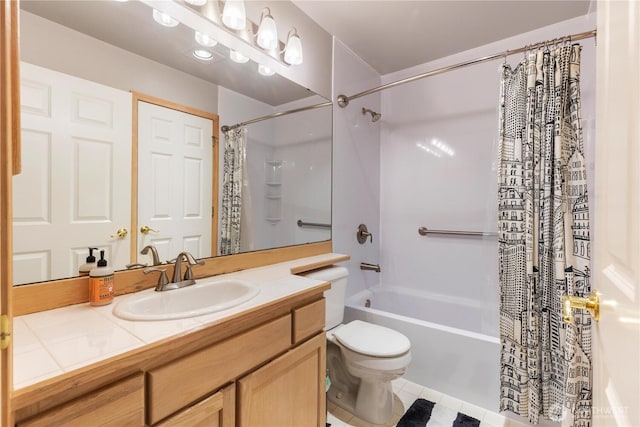 723 114th St SW Unit Y101, Everett, WA 98204 - full bathroom featuring vanity, shower / bath combination with curtain, and tile patterned floors