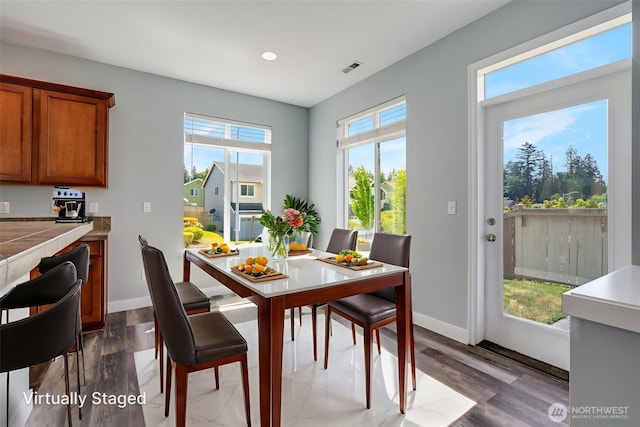 1130 77th Dr SE, Lake Stevens, WA 98258 - dining room with recessed lighting and wood finished floors