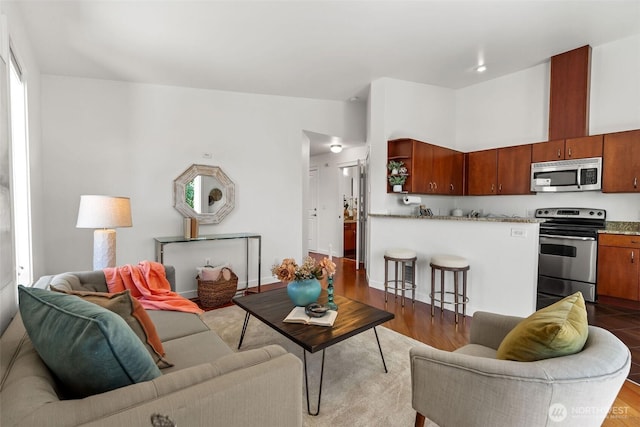 1125 N 93rd St Unit 6, Seattle, WA 98103 - living room featuring wood finished floors